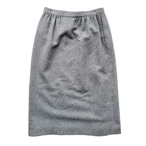 Pendleton Vintage Grey Tweed Wool Skirt 8 USA Midi Pencil Vintage Office Career